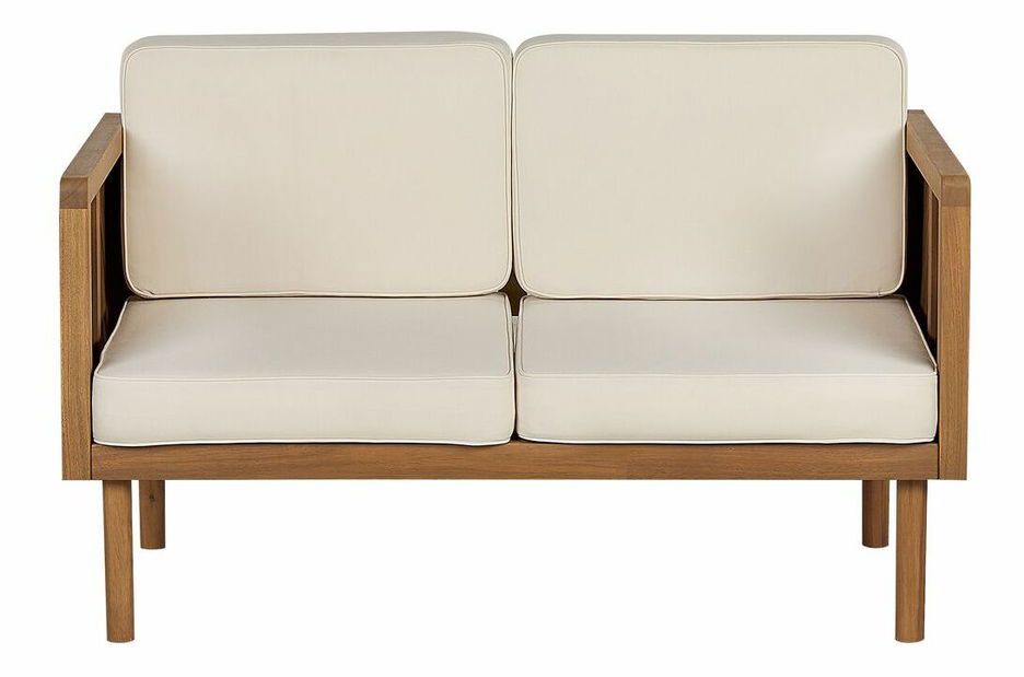 Set mobilier de grădină Blas (lemn deschis + crem)