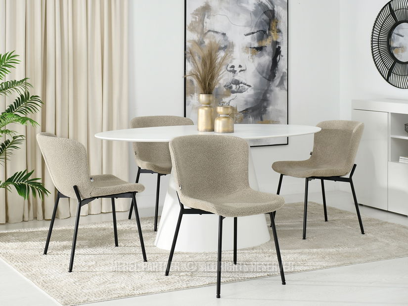 Stolička Kirkland (béžová + čierna)