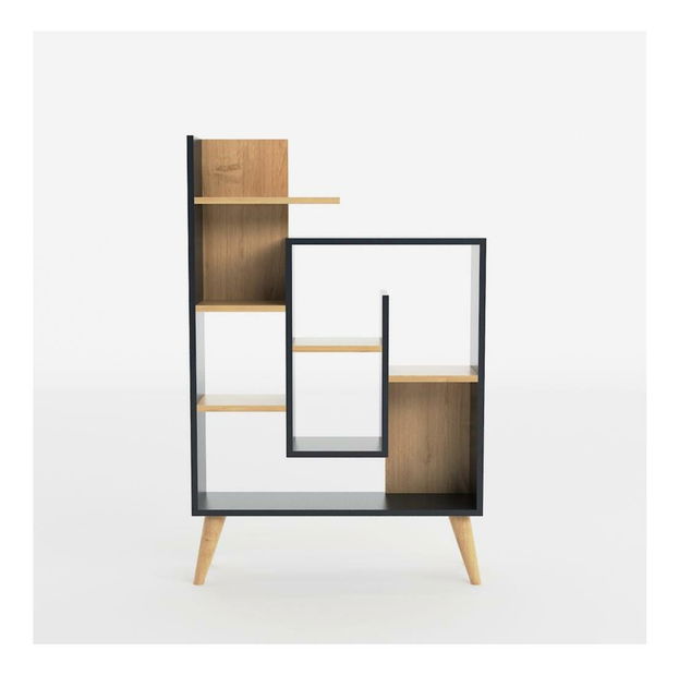 Regál Lavuto 2 (antracit + dub) 