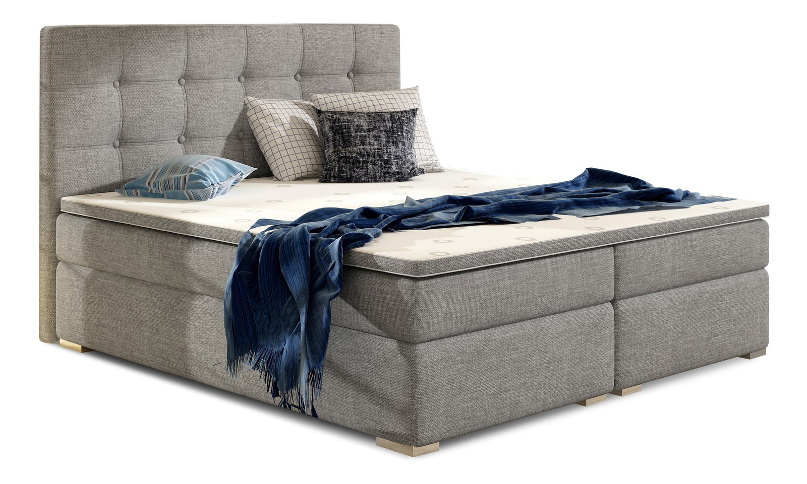 Pat matrimonial Boxspring 180 cm Irma 01 (bej)