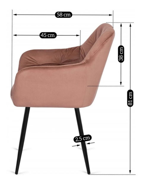 Blagovaonska stolica Vuelta (ružičasta) 