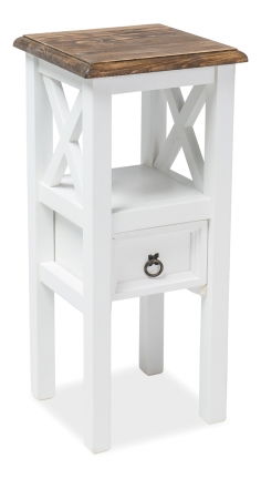 Stojan na kvety Poprad (masív) (biela)