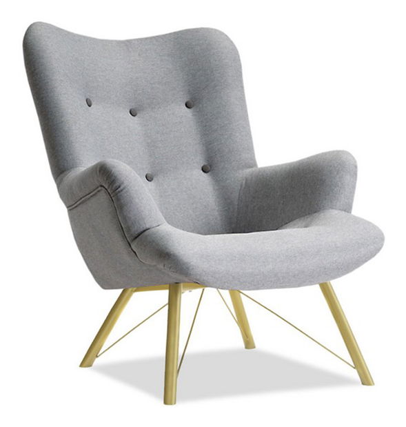 Relax fotel Dawntawn (szürke + arany)