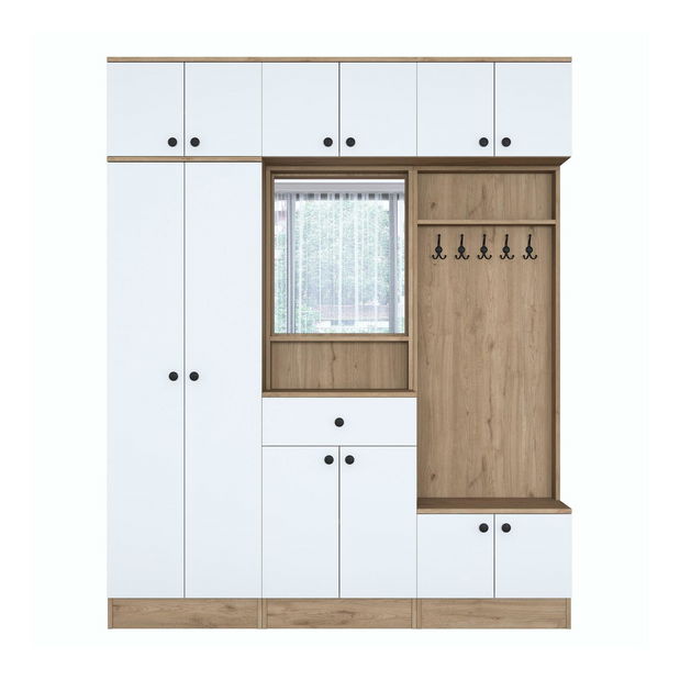 Predsoblje Emily 2 (bijela + orah)