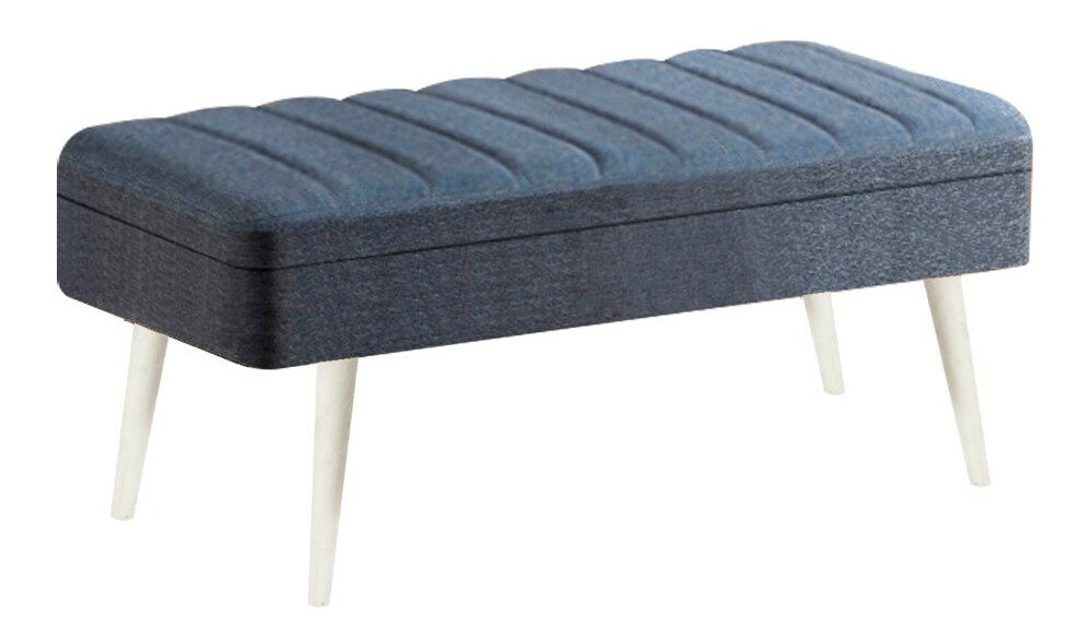 Set mobilier sufragerie Vlasta 2 (alb + bleumarin) albastru) (pentru 6 persoane)