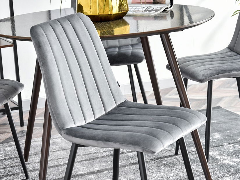 Scaun Mia (gri + cupru)