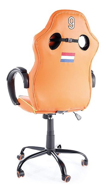 Fotoliu de birou Obery (portocaliu + negru)