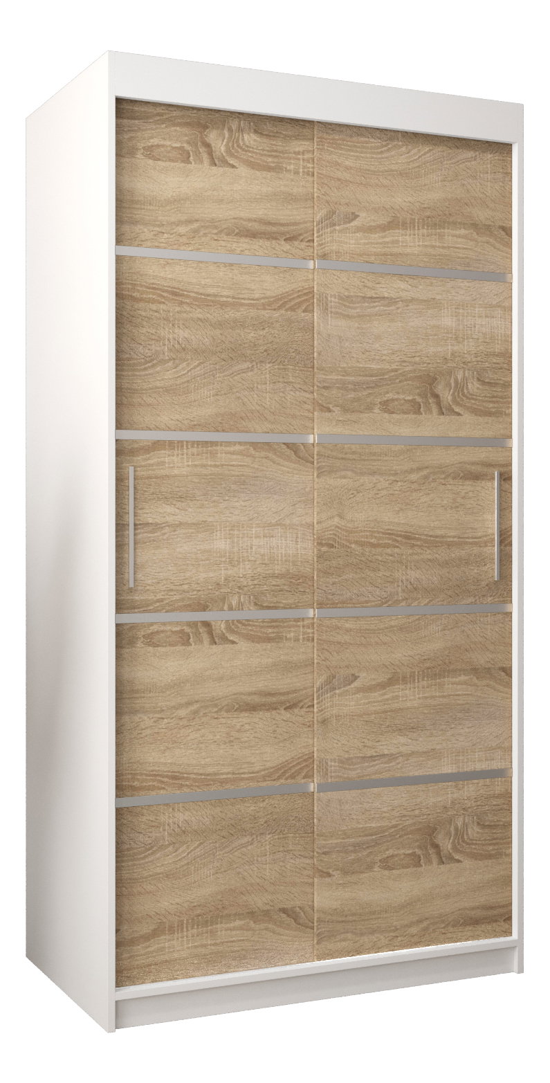 Ruhásszekrény 100 cm Verika 1 100 (fehér + sonoma tölgy)