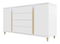 Komód Aurelius 180 AR04 (fehér + fényes fehér +  természetes furnér)