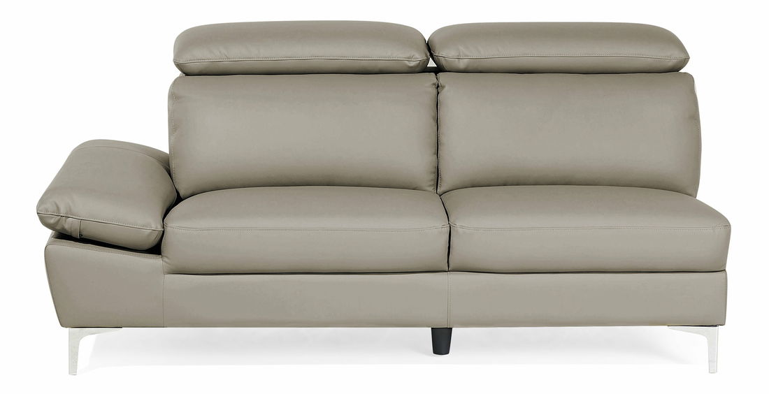 Kožená rohová sedačka Farona (tmavosivá) (P)