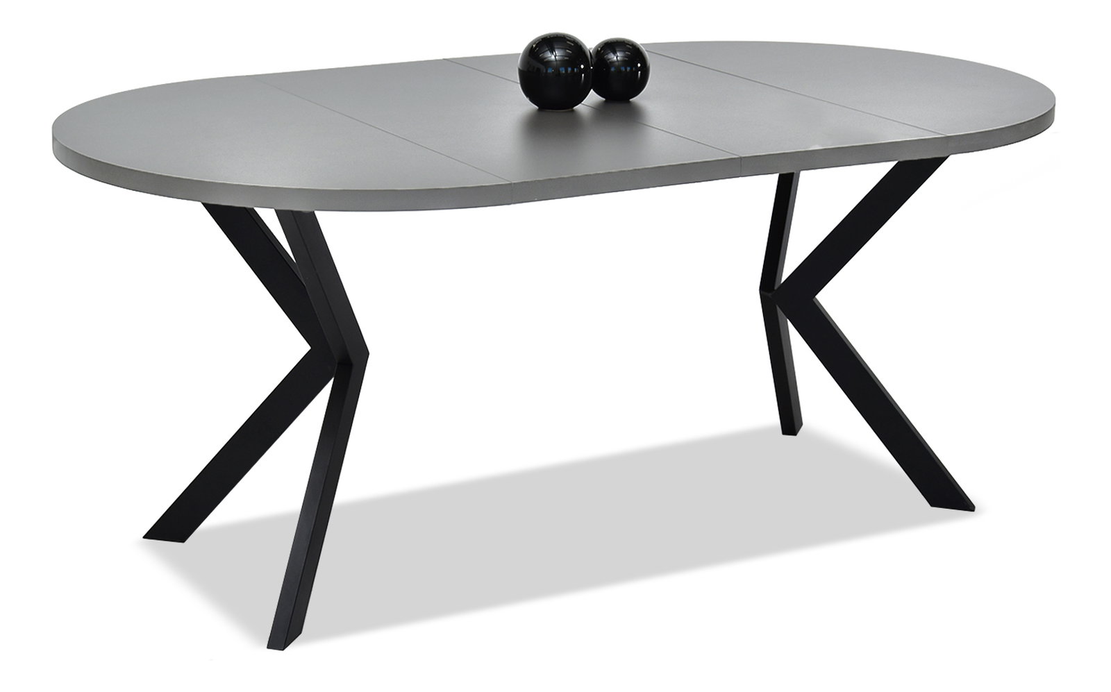 Masă sufragerie Rompa (grafit + negru)