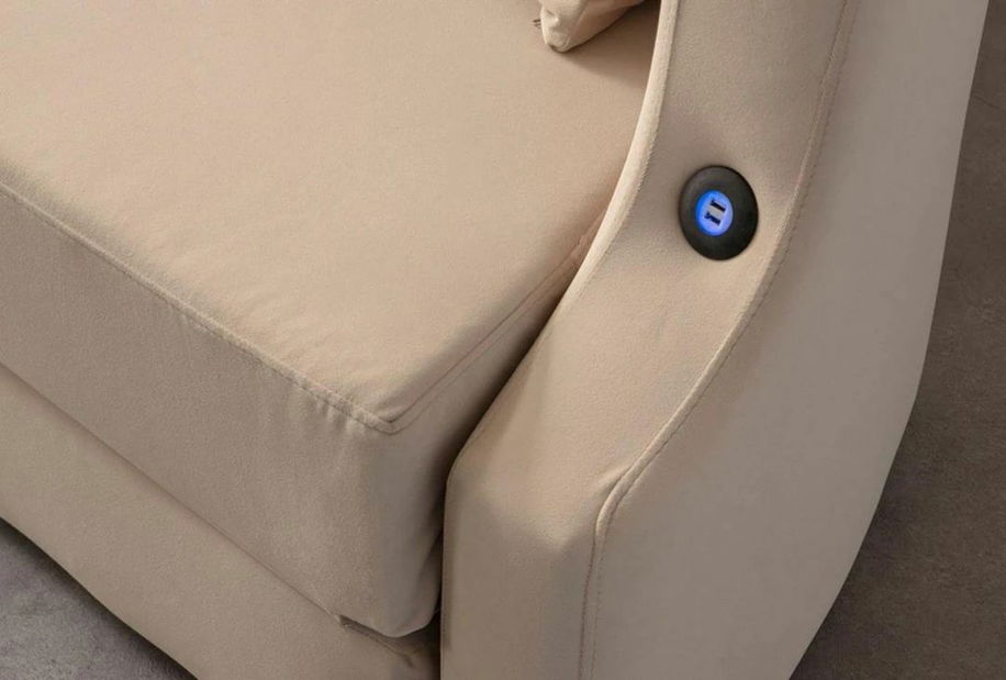 Rozkladacia pohovka Lettio (krémová)