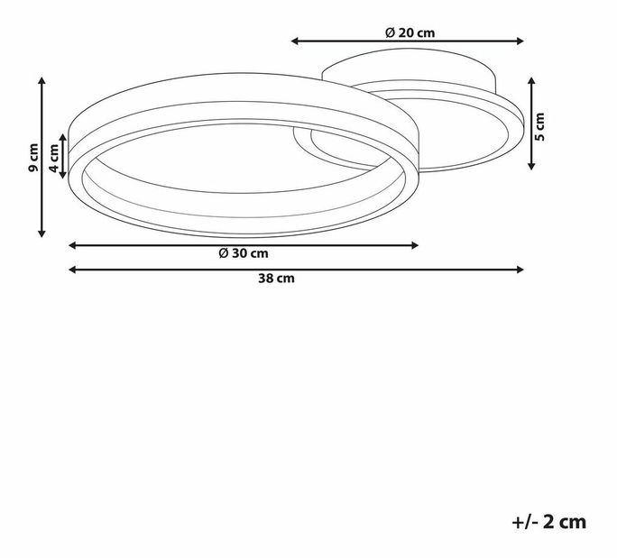 Stropné svietidlo Gorin (zlatá)
