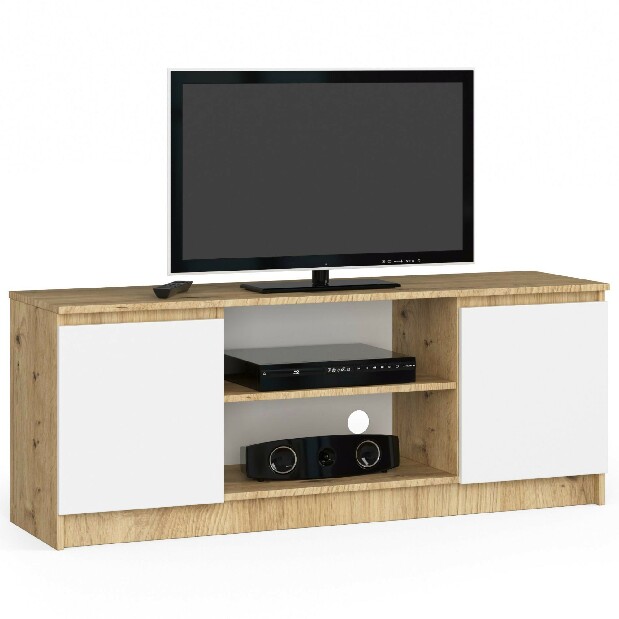 TV stolík Kenji (dub artisan + biela)