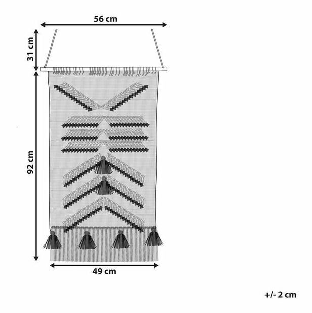 Decor de perete Pakza (negru)