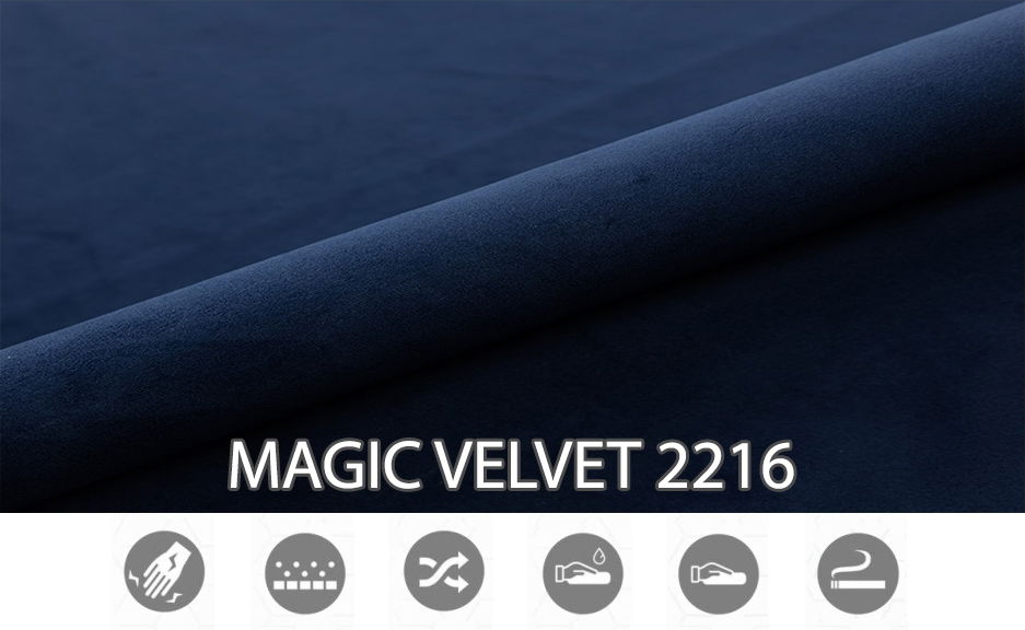 Pat matrimonial Boxspring 160 cm Miror (albastru închis) (cu sp. depozitare)