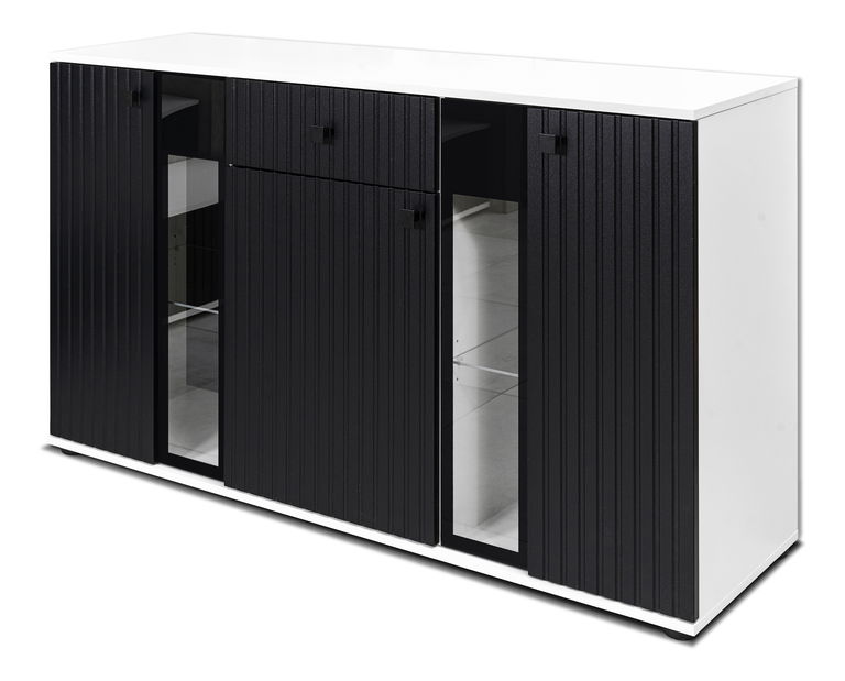 Komód Saul (fekete + fehér) (világítás nélkül)