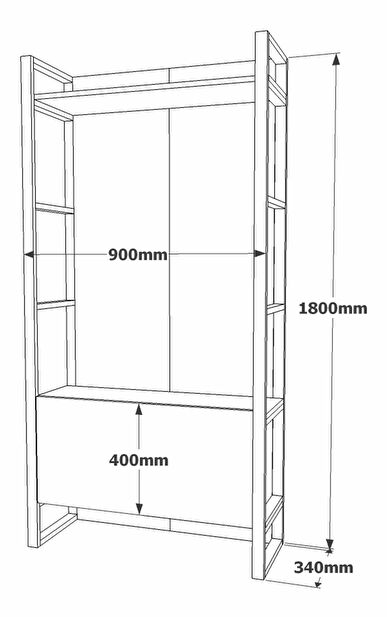 Set mobilier pentru hol Mike 15 (Pin atlantic)