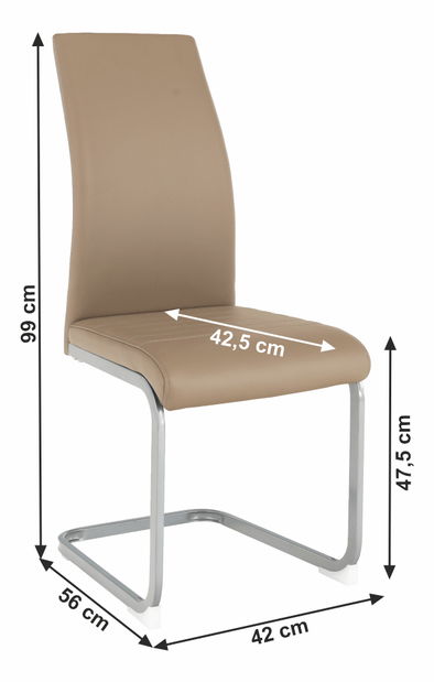 Scaun de sufragerie Nolana (gri maro)