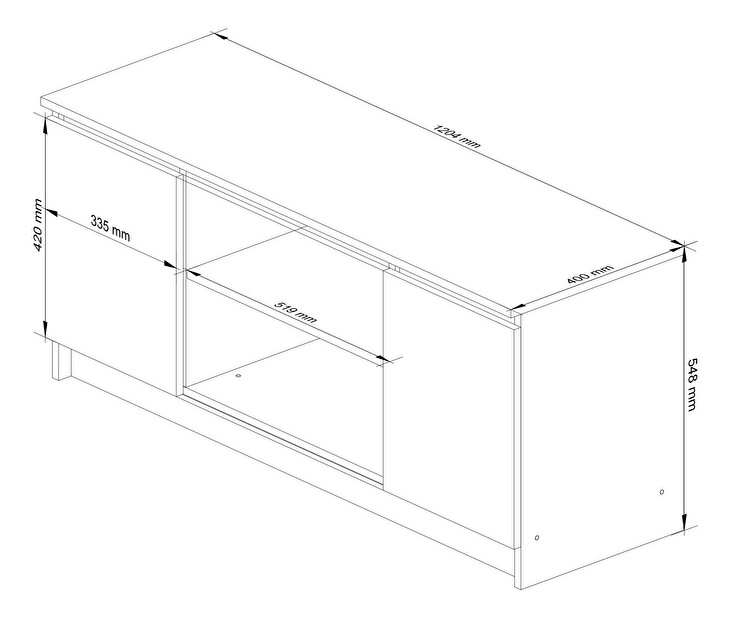 TV stolić Darian (hrast sonoma + wenge)