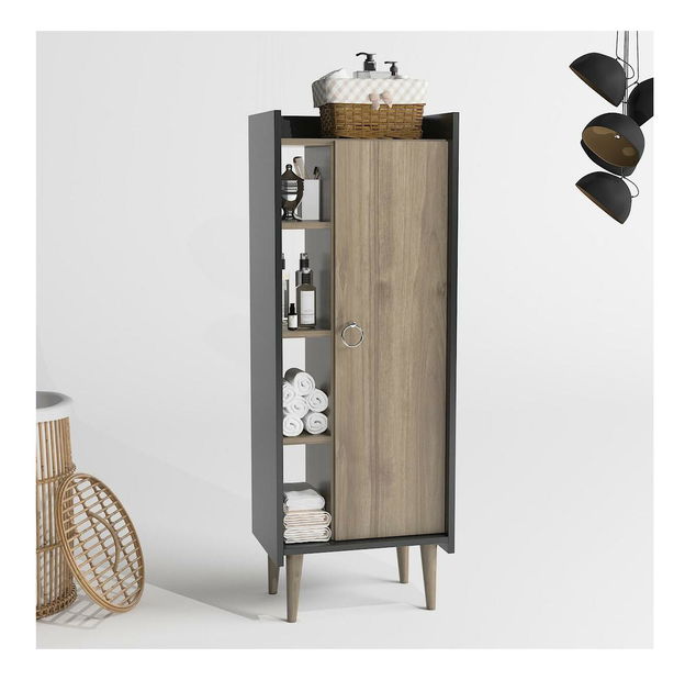 Skrinka Mavade 4 (orech + antracit) 