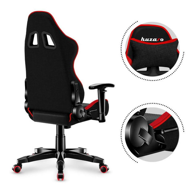 Scaun gaming pentru copii Rover 6 (negru + roșu)