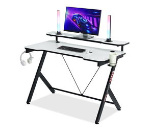 PC stolík Rolls (biela + čierna)