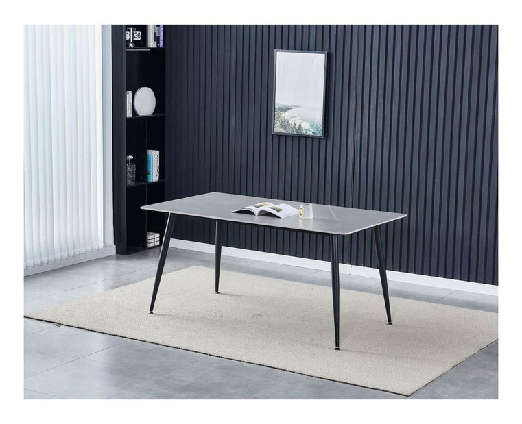 Jedálenský stôl Habaneros (mramor sivý) (pre 6 osôb)