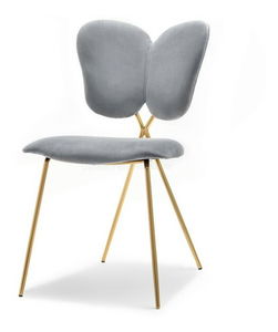 Stolička Wrangler (sivá + zlatá)