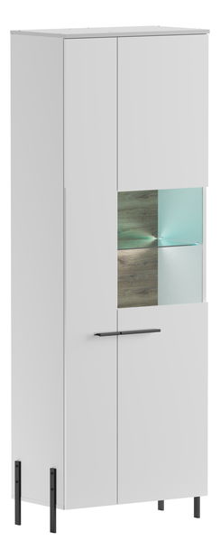 Vitrină Jarama V02 (Alb + alb ultralucios)