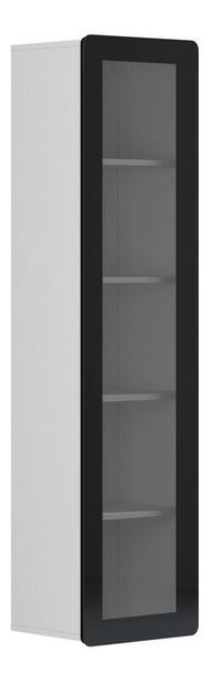 Vitrína na stenu BRW Possi Light SFW1W/16/4 (biela) (s osvetlením)