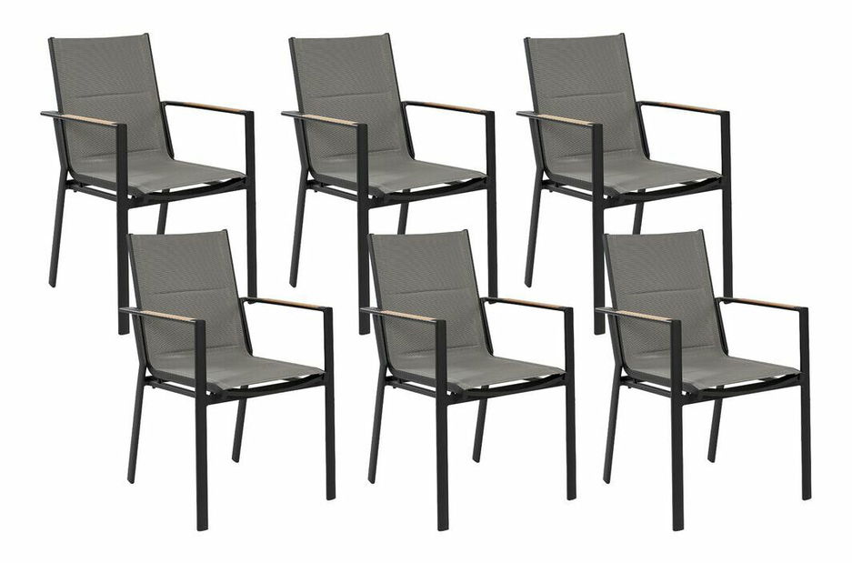 Kerti szék készlet (6 db.) Bunny (fekete)