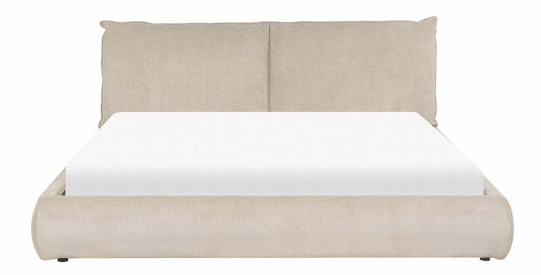 Pat matrimonial 180 cm Vetiver (gri bej) (cu somieră)