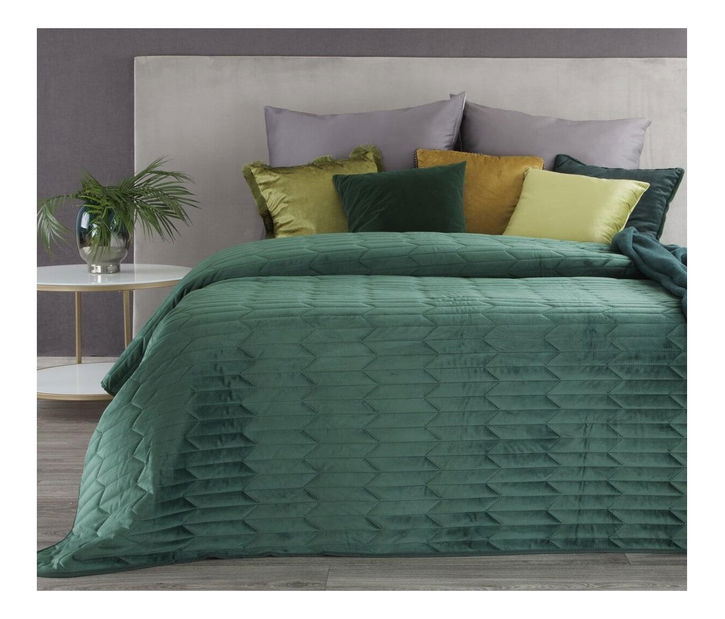 Cuvertură pat 260x230 cm SOFIA (verde închis)