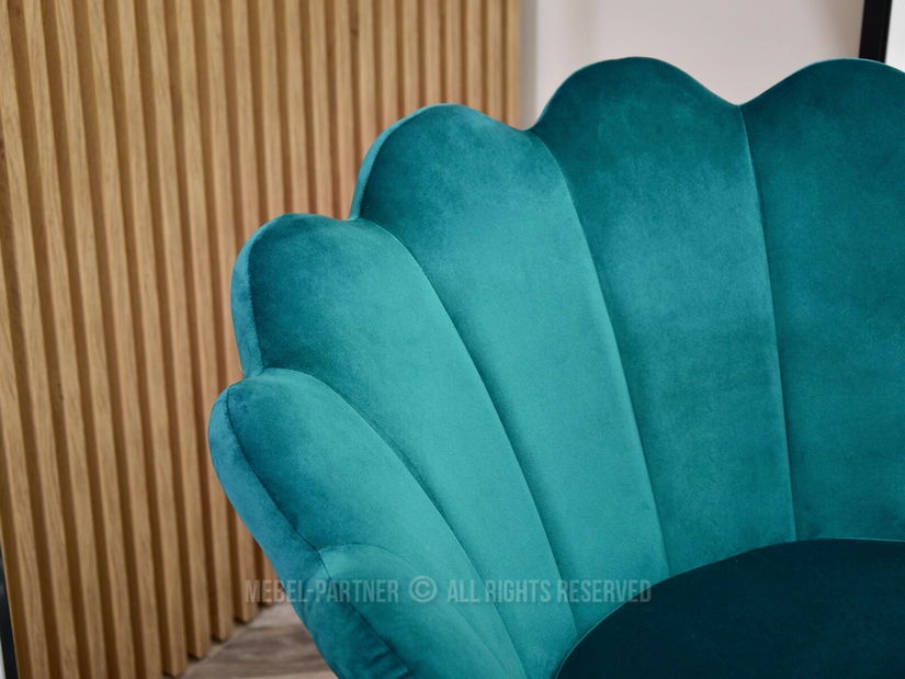 Fotel Lasair (türkiz + króm)