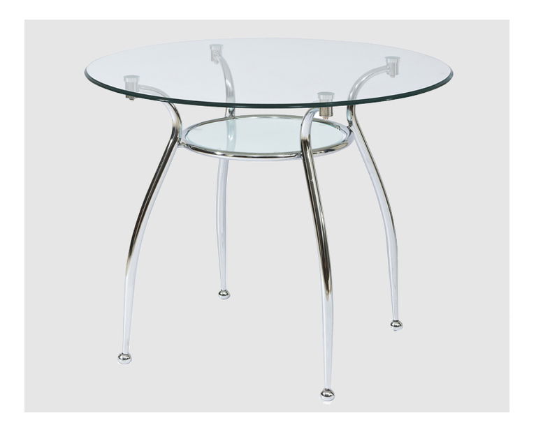 Étkezőasztal Francisca (üveg + króm) (4 fő részére)