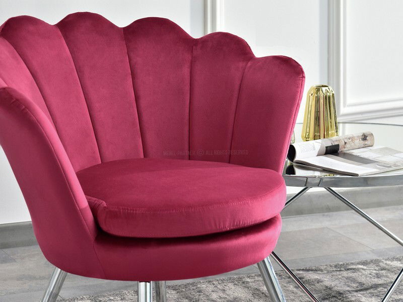 Kreslo Lasair (ružová + chrómová)