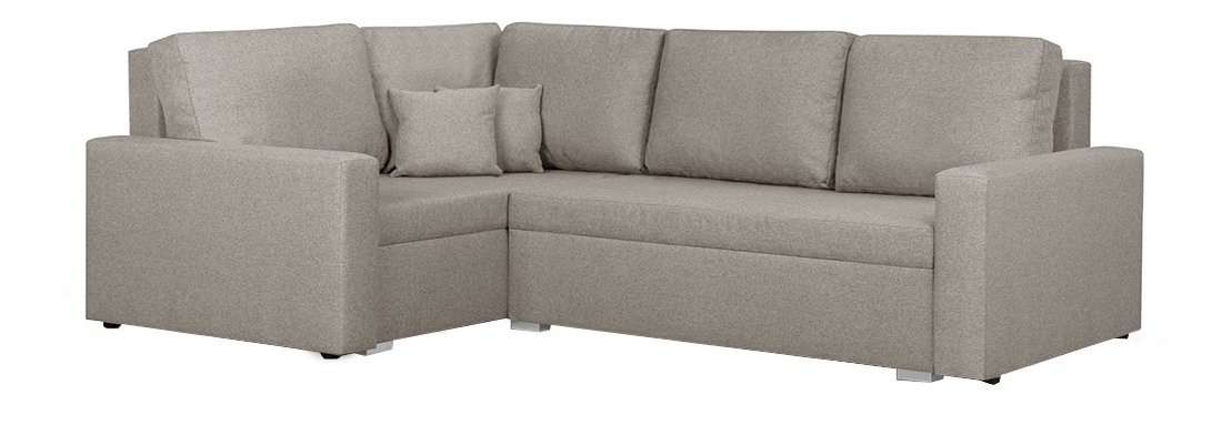 Rohová sedačka Miliana (svetlohnedá) (L)
