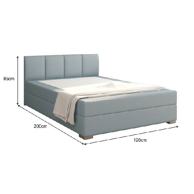 Egyszemélyes boxspring ágy 120 Cm Riana (menta) (ágyráccsal, matraccal és tárolóhellyel) *kiárusítás