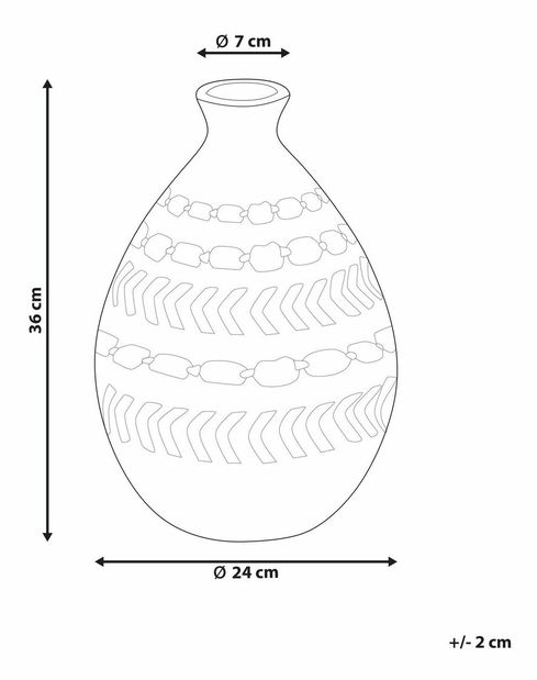 Vază Kumza (maro + multicolor)
