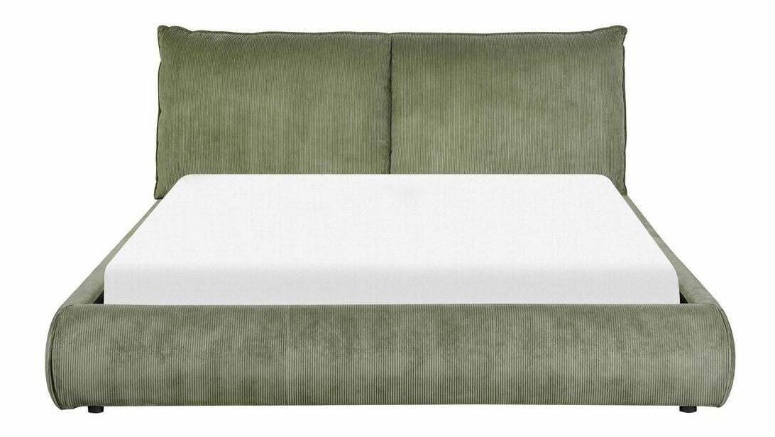 Pat matrimonial cu apă 160 cm Vetiver (verde) (cu somieră și saltea)