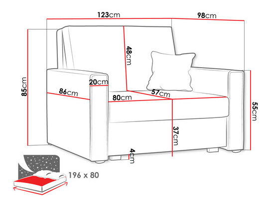 Kanapé Clovea star I (mustár)