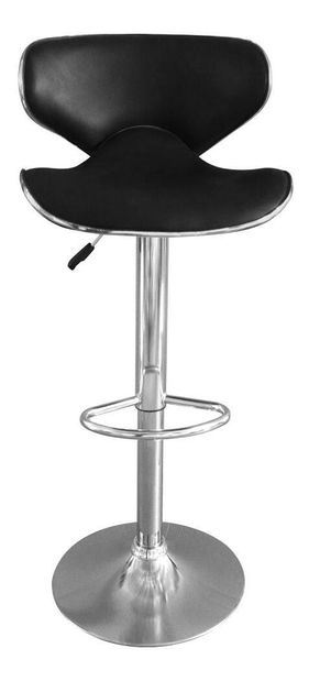 Scaun bar Heidi (negru + crom)