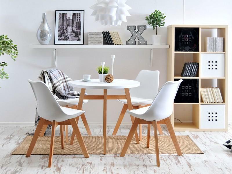 Scaun Large Wood (alb + negru)