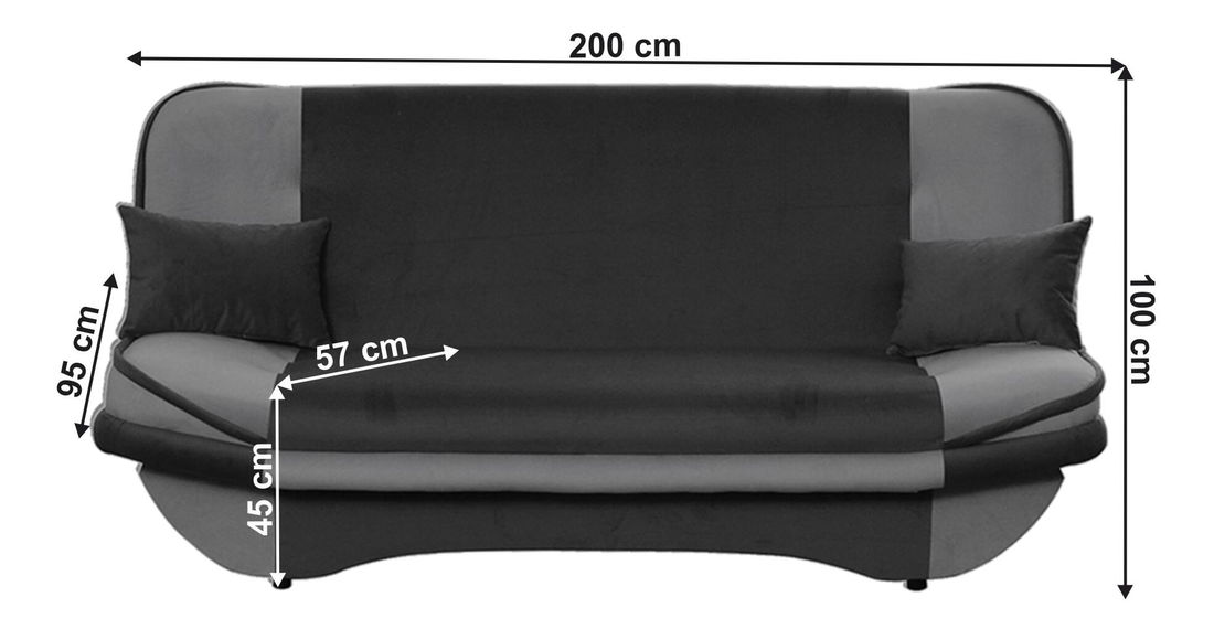 Canapea extensibilă Gapo (soro 90 + soro 97) 