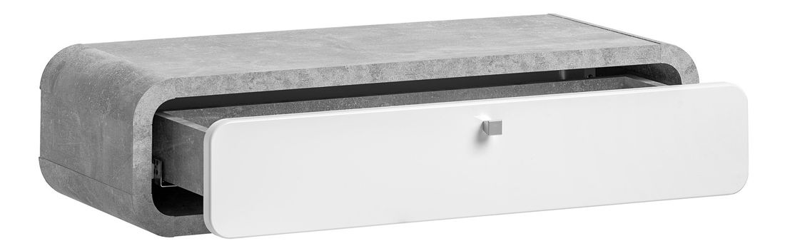 Skrinka na stenu Waneta 03 typ 03 (atelier + vysoký lesk biely)