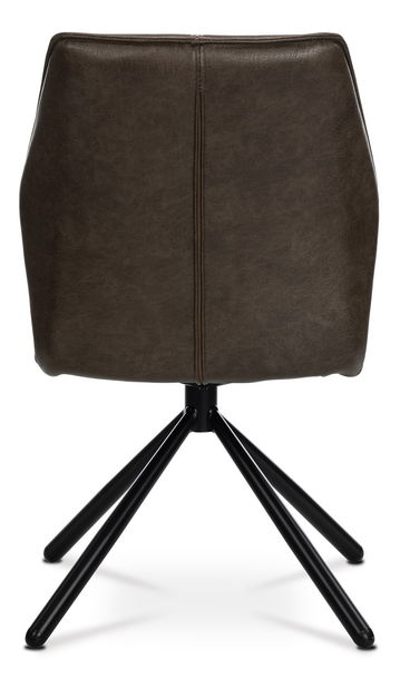 Jedálenská stolička Herbia-397-BR3 (tmavohnedá + čierna)