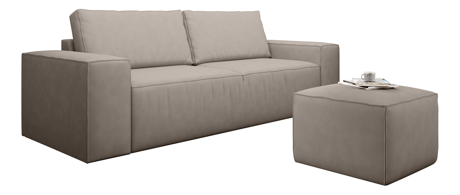 Sofa Shala 07 (bež) (s tabureom)
