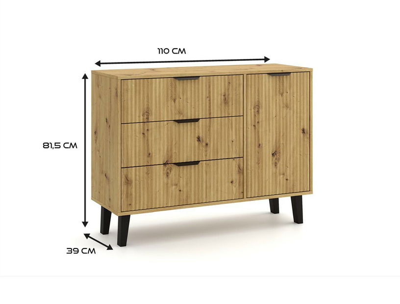 Comodă Sacar 1 (stejar artisan)