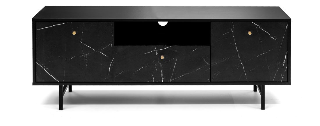 TV asztal Verona RTV (fekete + fekete márvány)
